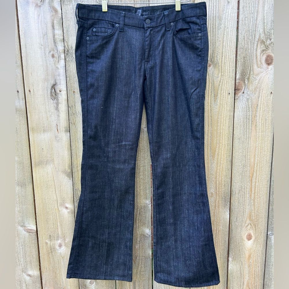 7 For All Mankind Dark Denim A Pocket Flare Jeans